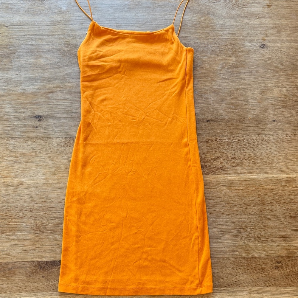 Zara Stretch Orange Mini Dress